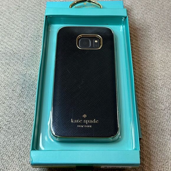 Kate Spade Phone Case Samsung Galaxy S7 Black Gold NEW with Box - Picture 6 of 8